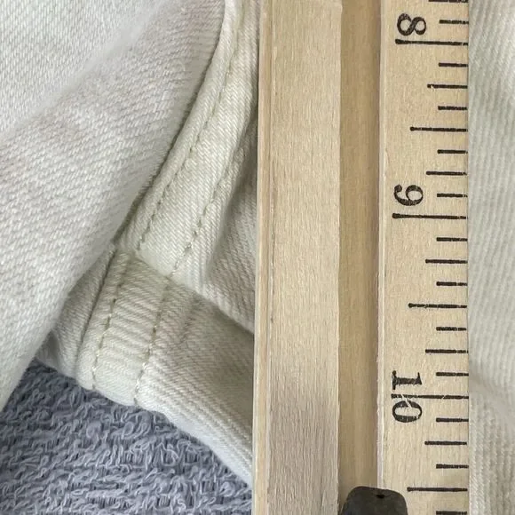 Pilcro Hemp / Cotton Baggy Pants Women’s 25 Cream / Off White Ankle Length - Picture 14 of 16